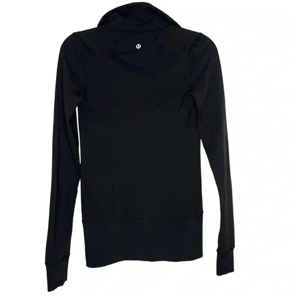 Lululemon Nice Asana Long Sleeve Jacket in Black / Pow Stripe Split Pea Size 4 - Picture 13 of 13